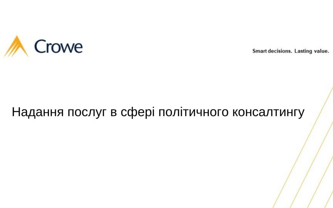 Надання послуг в сфері політичного консалтингу