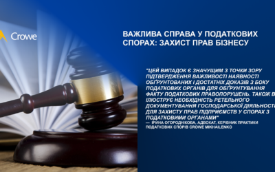 Важлива справа у податкових спорах: захист прав бізнесу