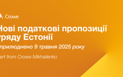 Нові податкові пропозиції уряду Естонії (оприлюднено 9 травня 2025 року)