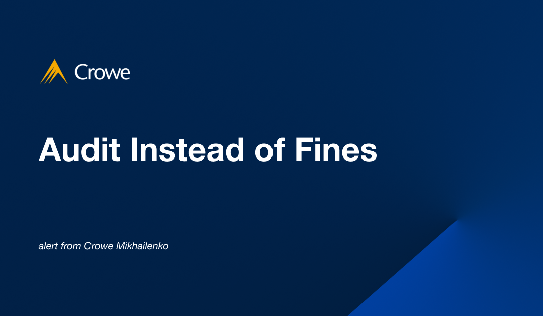 Audit Instead of Fines