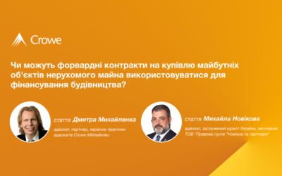 Чи можуть форвардні контракти на купівлю майбутніх об’єктів нерухомого майна використовуватися для фінансування будівництва?