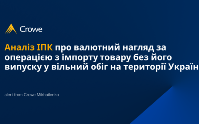 Аналіз ІПК про валютний нагляд за операцією з імпорту товару без його випуску у вільний обіг на території України