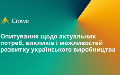 Опитування щодо актуальних потреб, викликів і можливостей розвитку українського виробництва