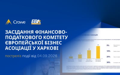 Підсумки засідання фінансово-податкового комітету Європейської Бізнес Асоціації у Харкові